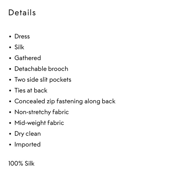 Zimmermann Silk Elegant Black Dress with pockets. Size 4 . Missing white flower - Picture 14 of 14